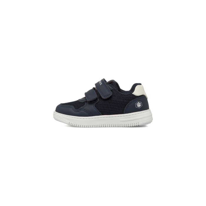 Sneakers blu Lumberjack da bambino con doppio strappo e logo