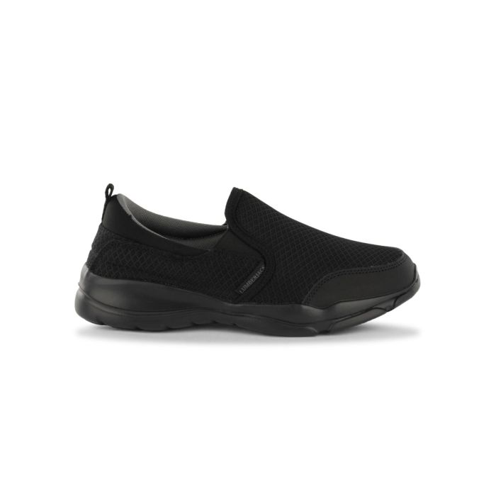 Scarpe sportive slip on nere da donna in tessuto mesh traspirante Lumberjack