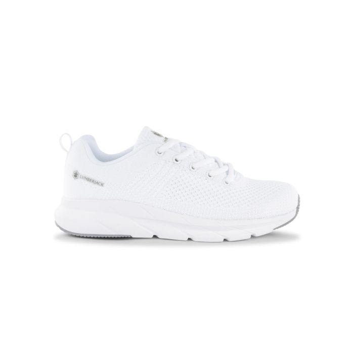 Sneakers bianche da donna in tessuto traspirante mesh Lumberjack