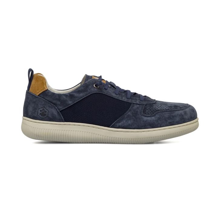 Sneakers da uomo blu in pelle scamosciata Lumberjack