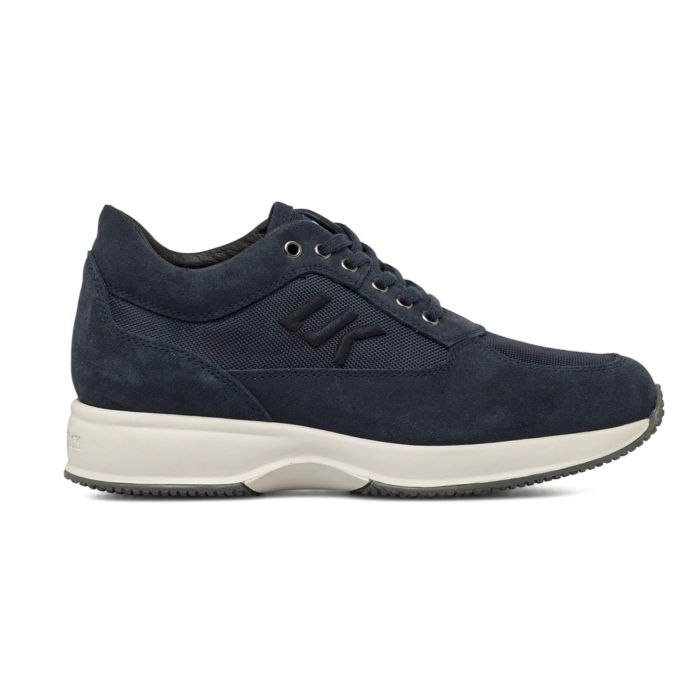 Sneakers da uomo blu in pelle scamosciata Lumberjack