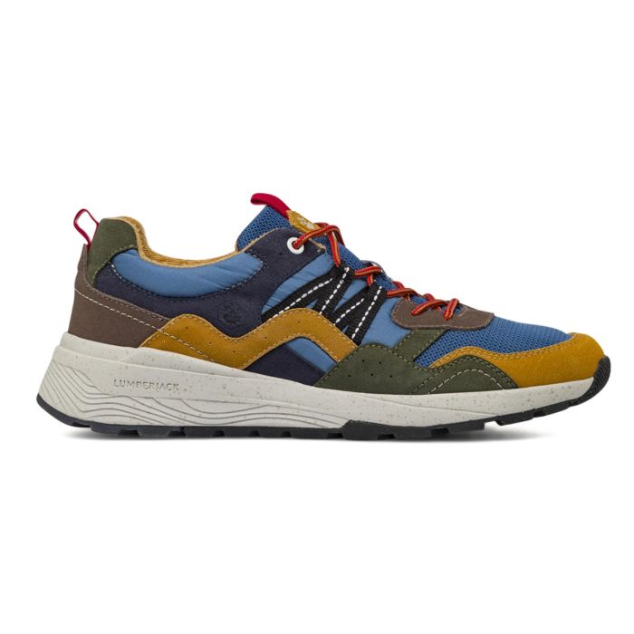 Sneakers casual da uomo multicolor e marroni effetto scamosciato Lumberjack