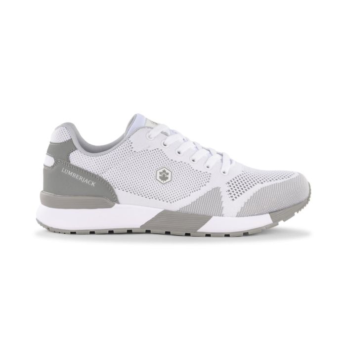 Sneakers grigie da uomo in tessuto mesh traspirante Lumberjack