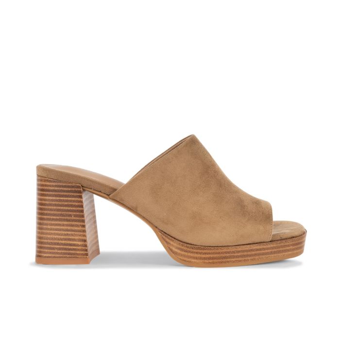 Sandali con tacco alto beige da donna