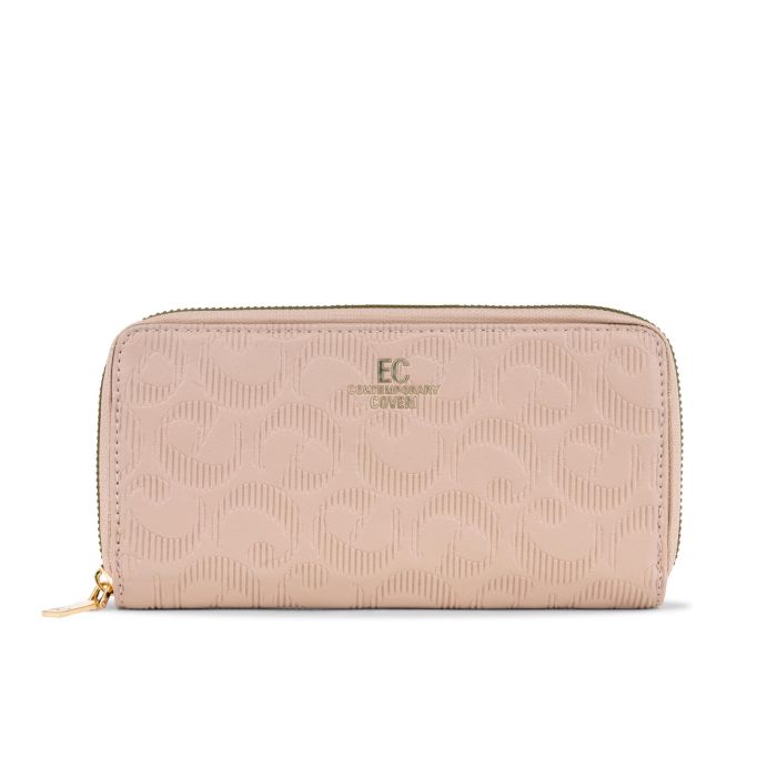 Portafoglio rosa da donna con logo