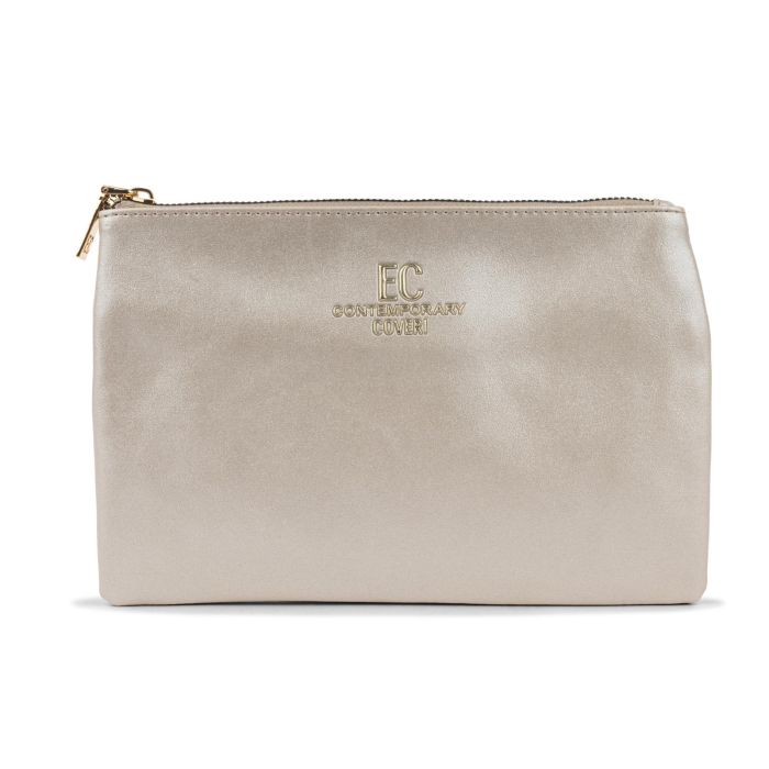 Pochette oro da donna con zip