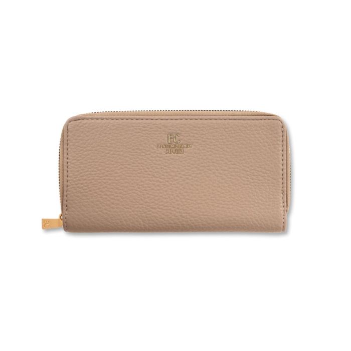 Portafoglio rosa orizzontale da donna con logo