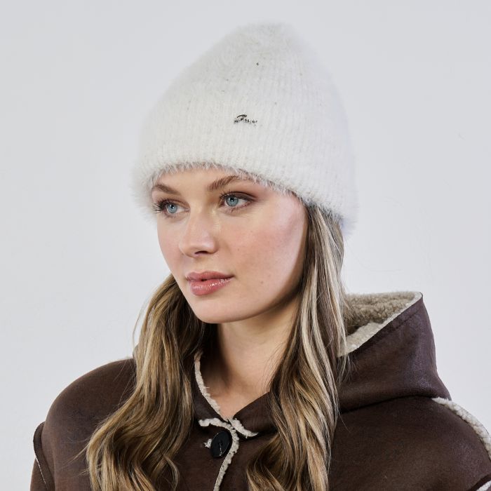 Cuffia bianca con glitter