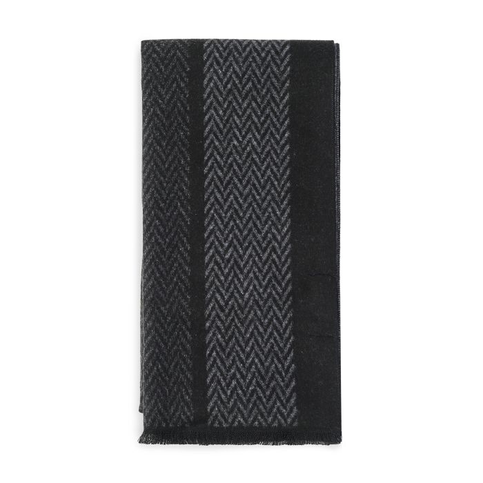 Sciarpa da uomo nera in fantasia spigata