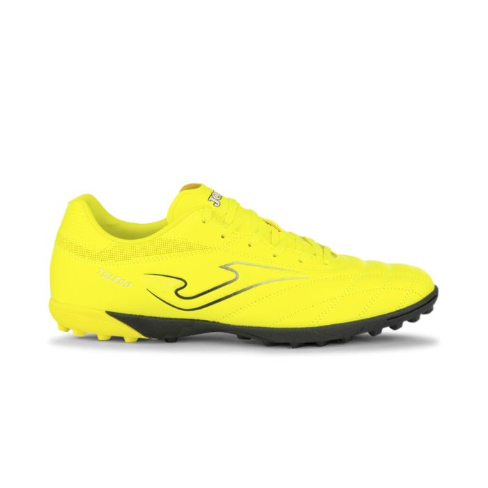 Scarpe da calcio gialle fluo da uomo con tacchetti e profili neri Joma