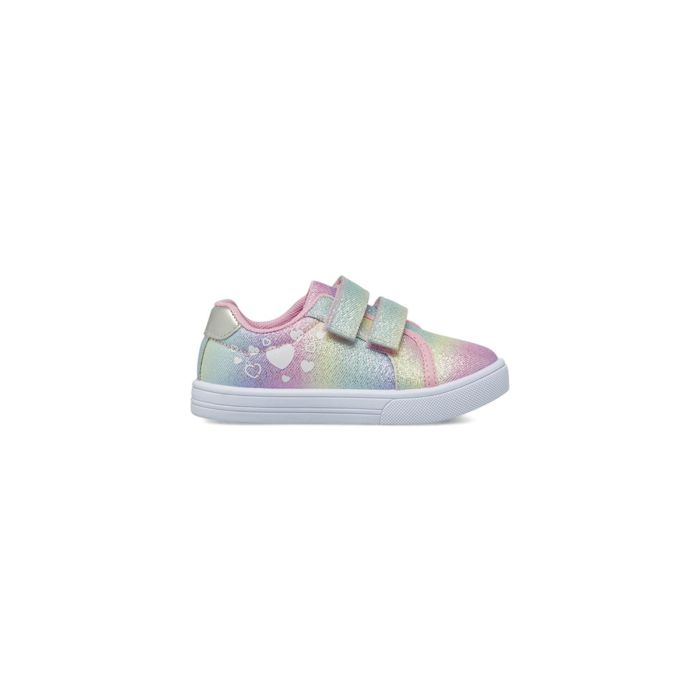 Sneakers Chicco rosa e gialle glitter da bambina con velcro
