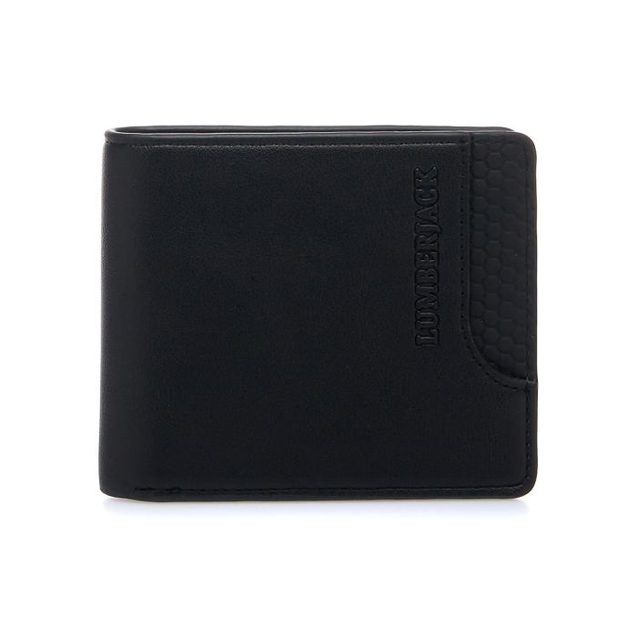 Portafoglio nero da uomo con porta monete