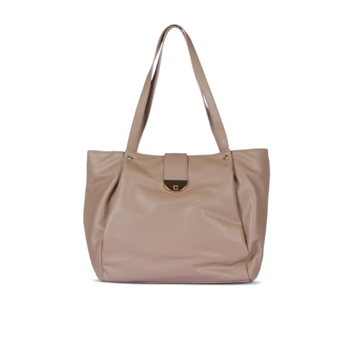 Shopper rosa morbida con fibbia