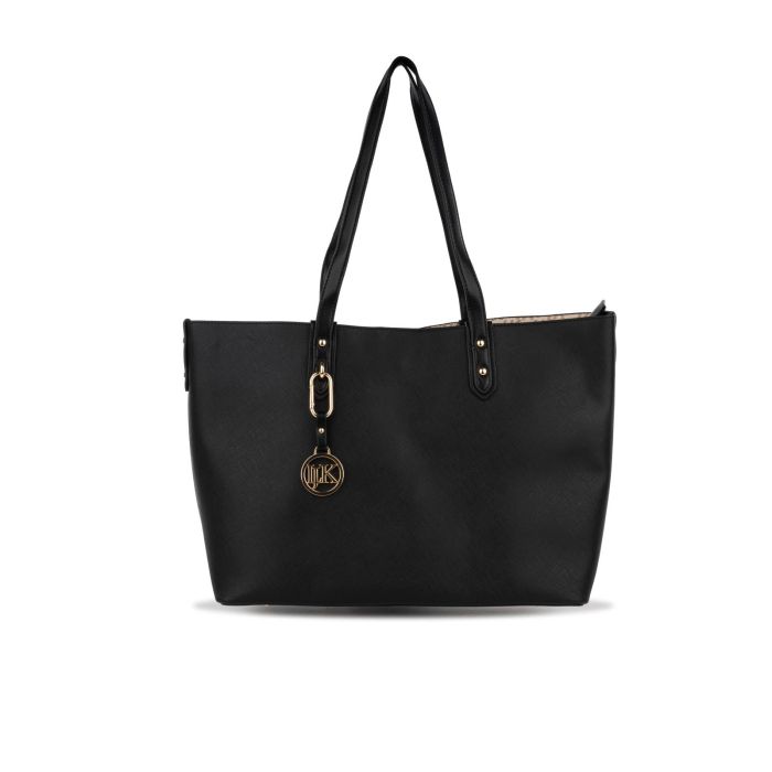 Shopper nera da donna con ciondolo