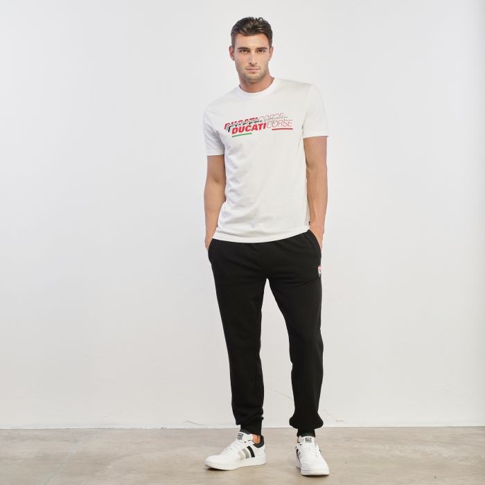 Pantaloni neri in tuta con logo