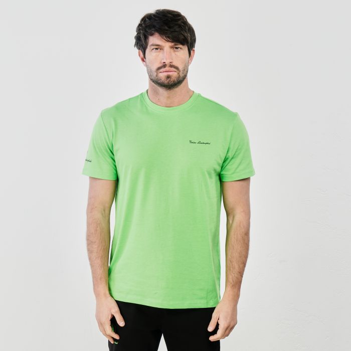 T-shirt verde maniche corte con logo