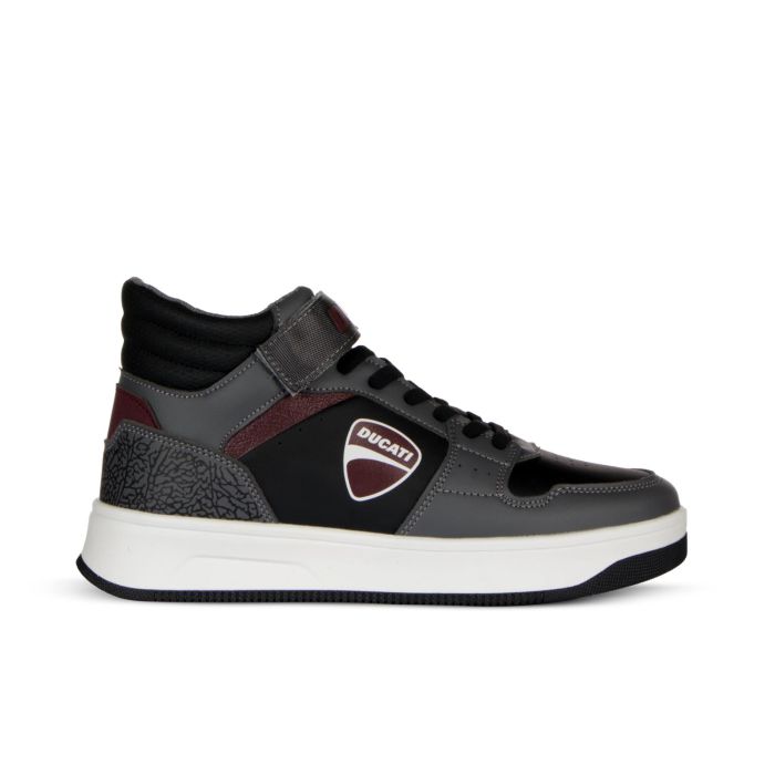 Sneakers basket nere e grigie da ragazzo modello Loco X