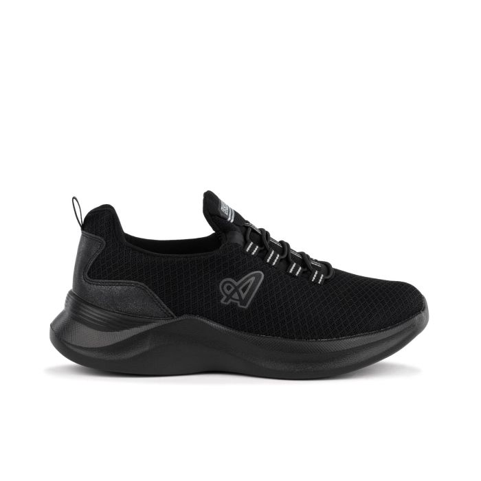 Sneakers da palestra nere da donna slip-on con logo laterale