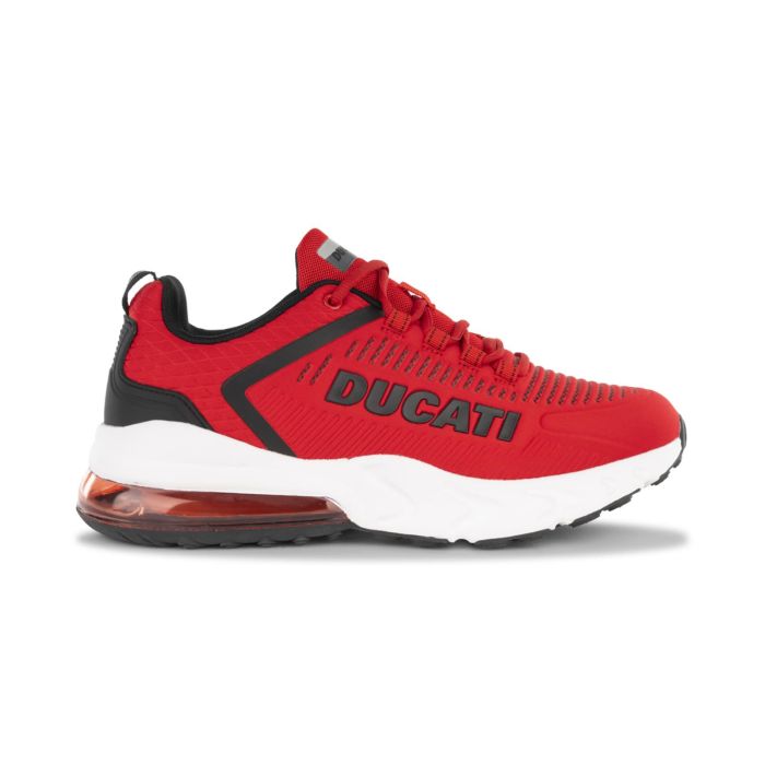 Sneakers uomo rosse da palestra con logo