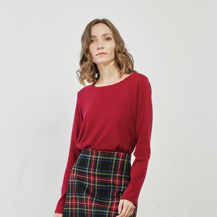 Maglia rossa girocollo