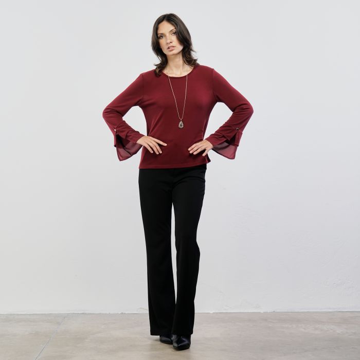 Pantaloni lunghi neri taglio dritto