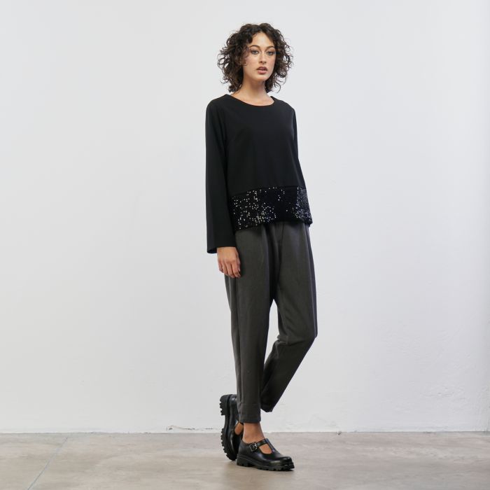 Pantaloni lunghi grigi morbidi