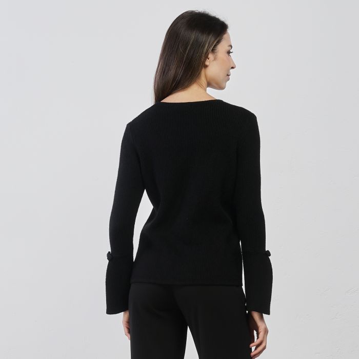 Gothicana by EMP Donna Cardigan nero con maniche svasate M