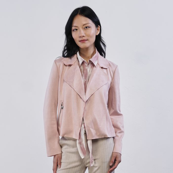 Giacca corta rosa Alesya da donna con tasche