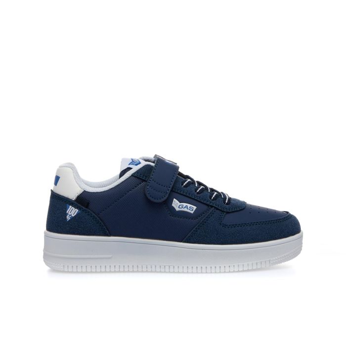 Sneakers da ragazzo blu con lacci e velcro