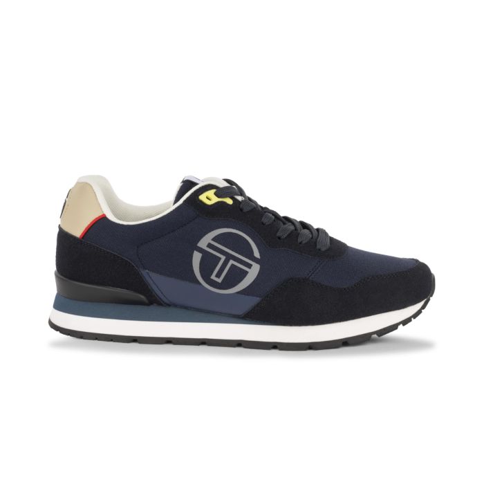 Sneakers blu da uomo effetto scamosciato con logo laterale Sergio Tacchini