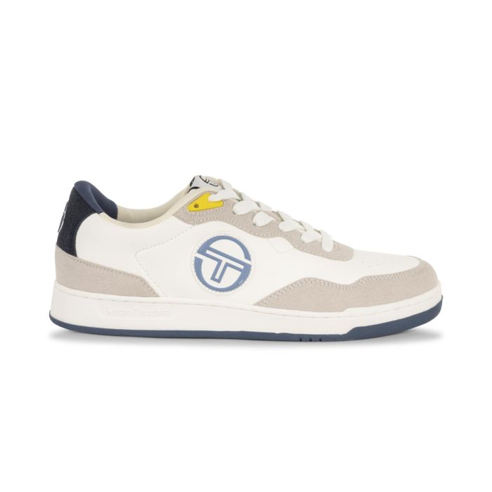 Sneakers bianche da uomo con inserti grigi effetto scamosciato Sergio Tacchini