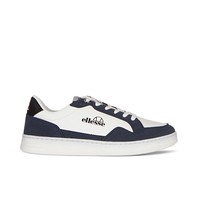 Sneakers tennis bianche e blu da uomo con logo
