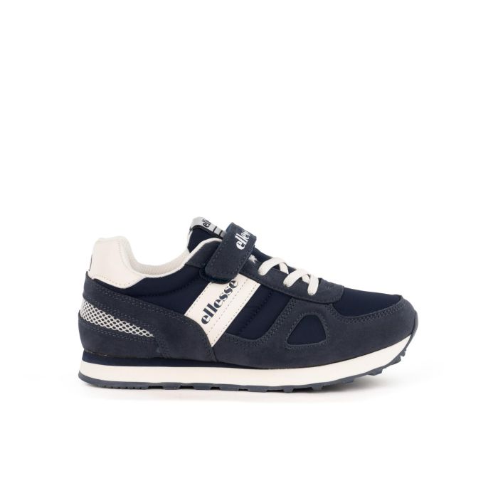 Sneakers bambino da ginnastica blu con lacci e velcro