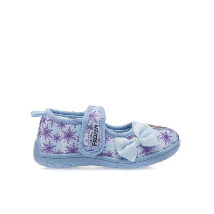 Pantofole azzurre da asilo con velcro e stampa Frozen
