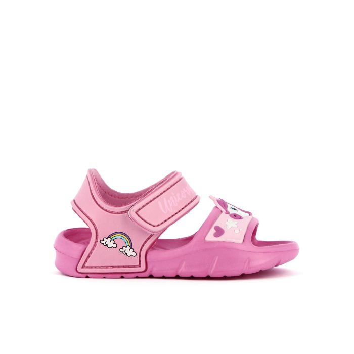 Sandali rosa da mare in gomma stampa cartoon con velcro
