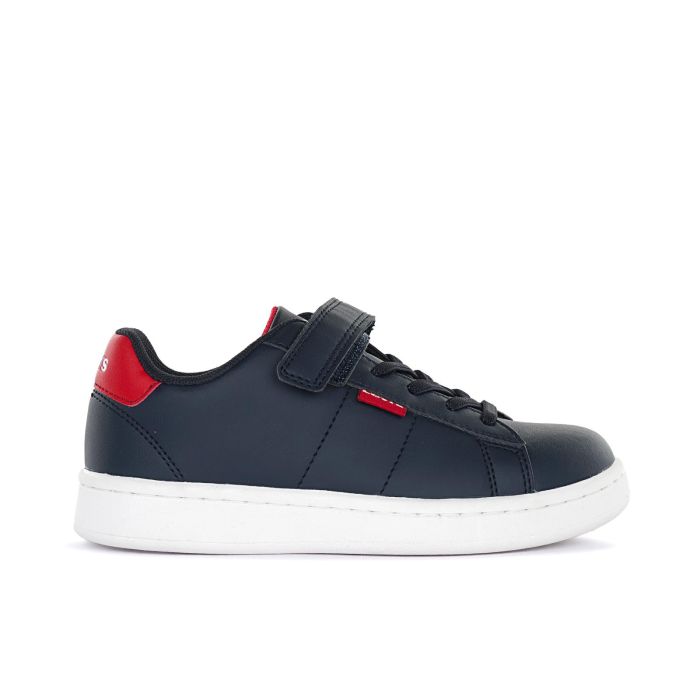 Sneakers blu da bambino con velcro e lacci elastici
