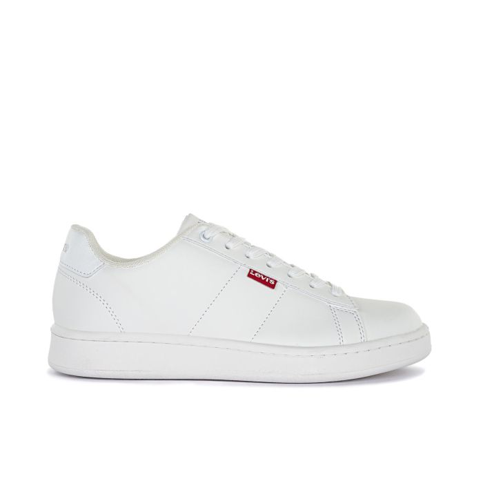 Sneakers bianche con logo e cuciture