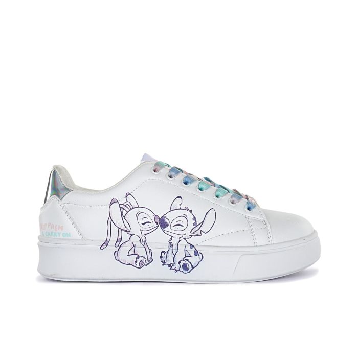 Sneakers bianche Disney con cartoon Lilo e Stitch