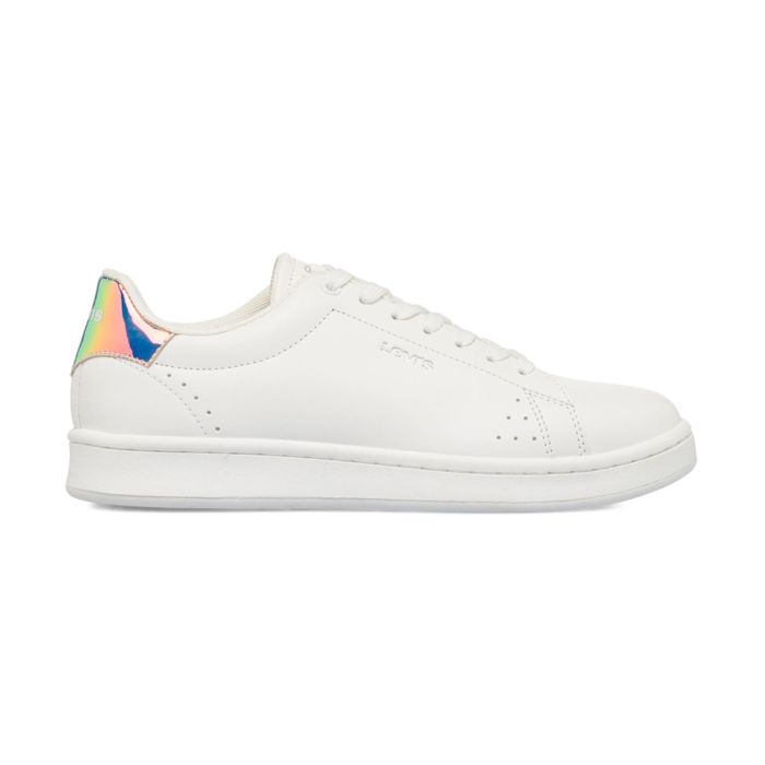 Sneakers bianche da donna con dettaglio opalescente