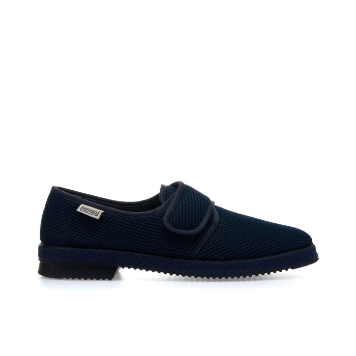 Pantofole blu con velcro da uomo