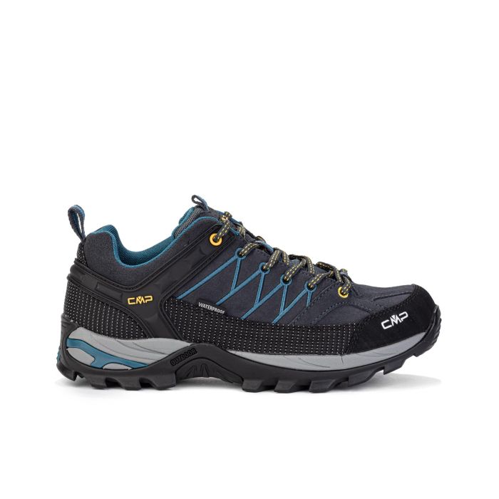 Scarponcini trekking blu da uomo con lacci