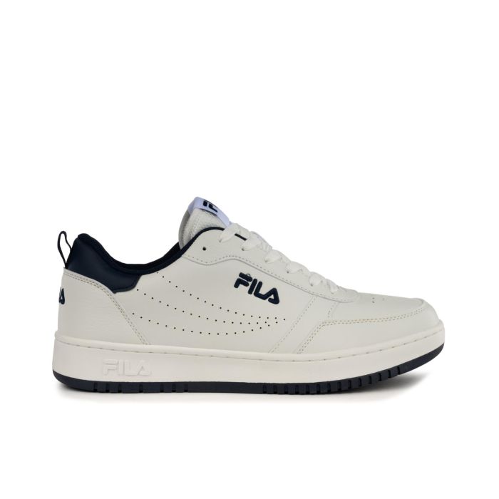 Sneakers uomo da basket bianche e viola con logo laterale