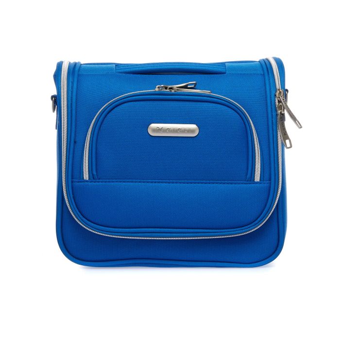 Beauty case blu misura media con zip