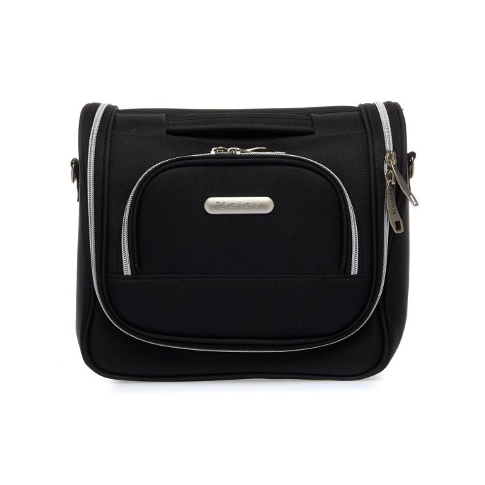 Beauty case nero misura media con zip