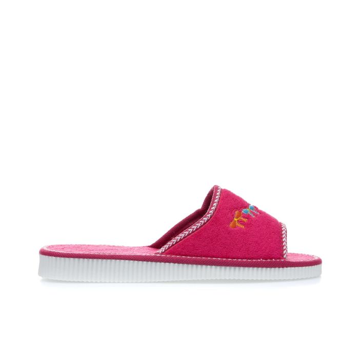 Ciabatte da casa donna fucsia in tessuto