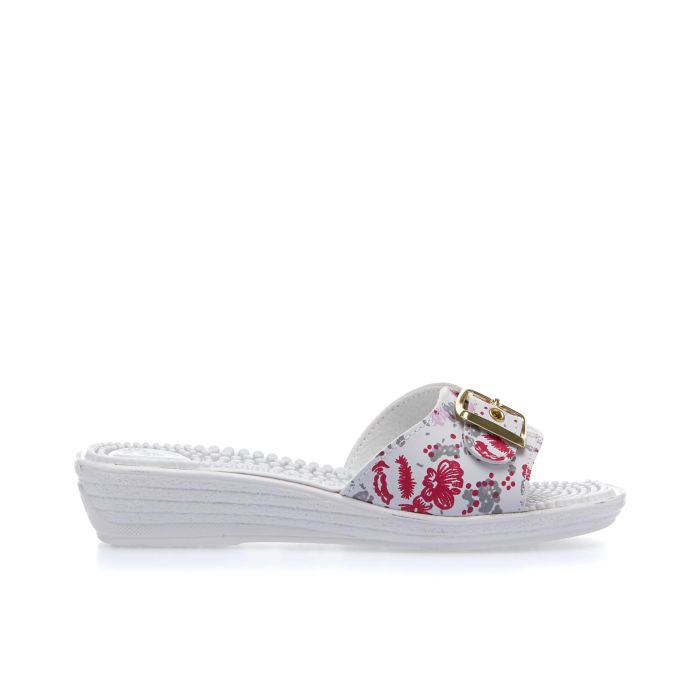 Ciabatte bianche da casa con chiodini massaggianti