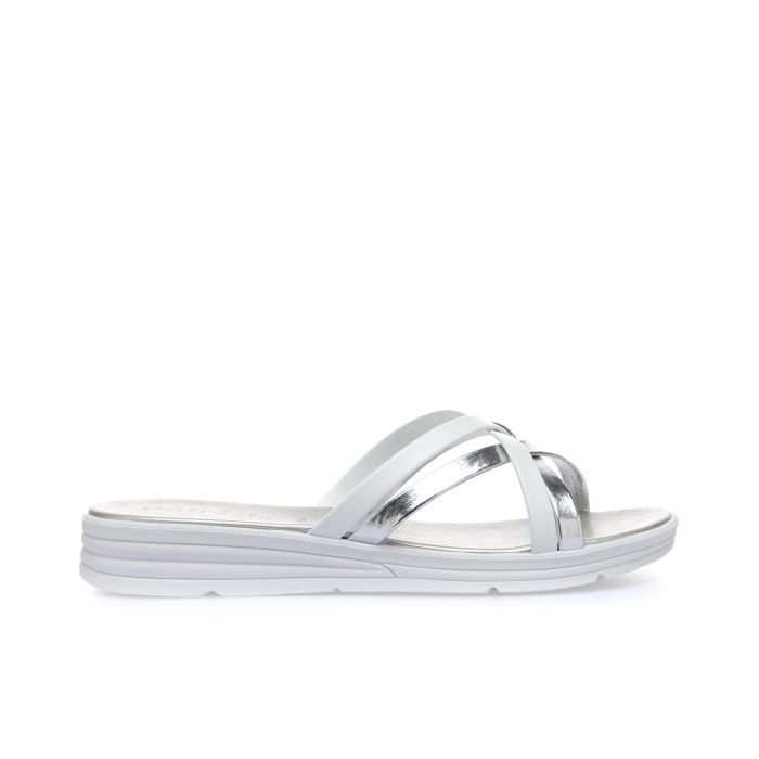 Ciabatte casual bianche con cinturini incrociati