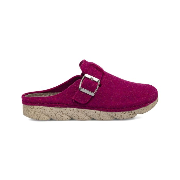Ciabatte viola casa da donna in tessuto