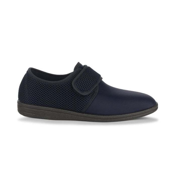 Pantofole casa blu da uomo con chiusura a strappo in tessuto mesh Freepass