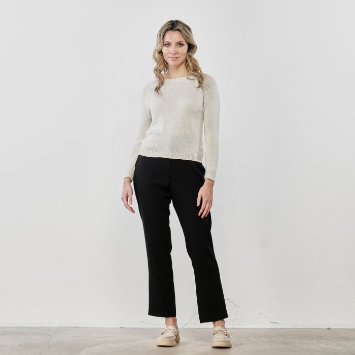 Pantaloni neri regular con tasche